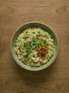 Risotto de Guisantes y Jamón