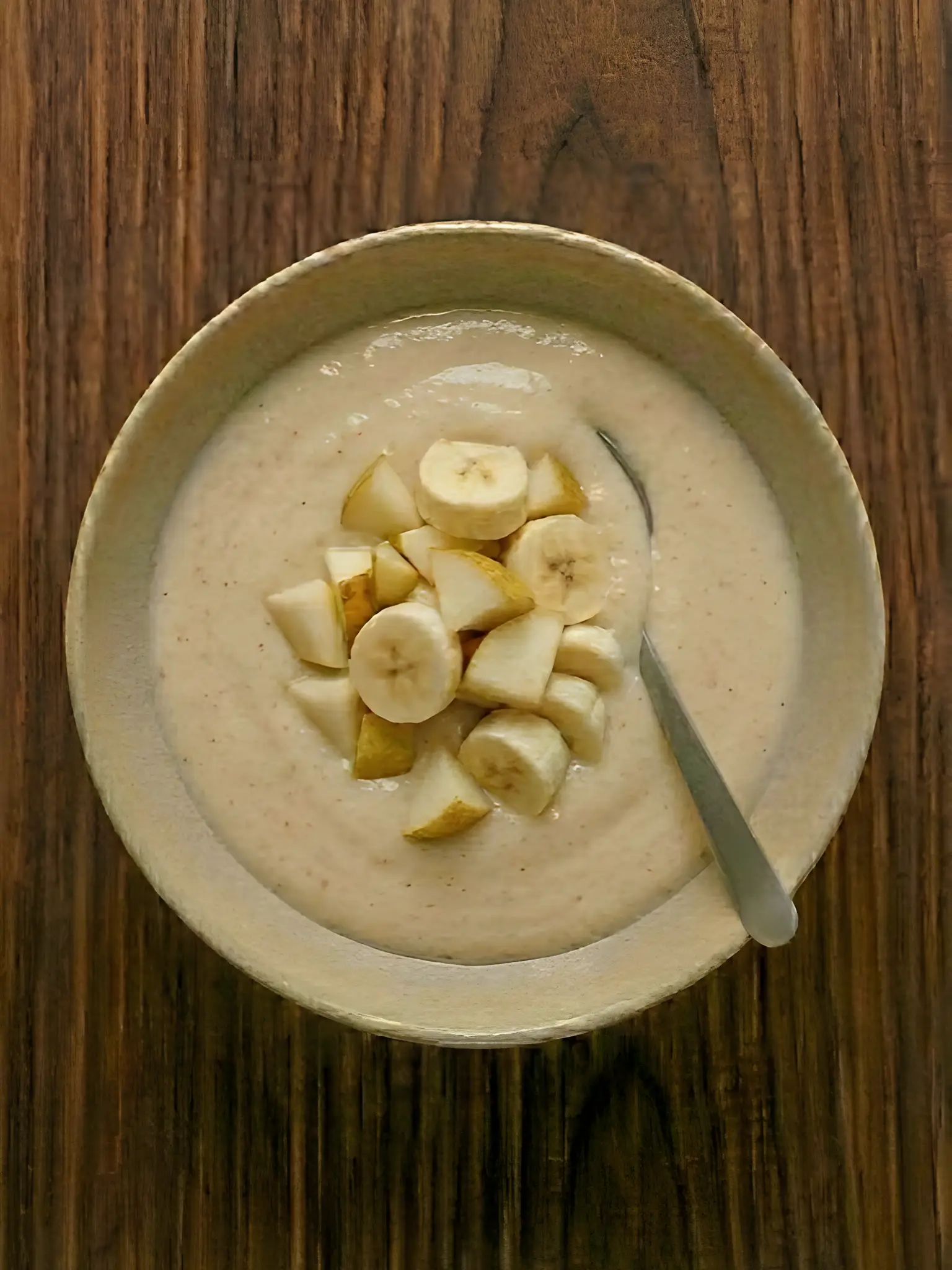 Batido de pera y plátano con yogur