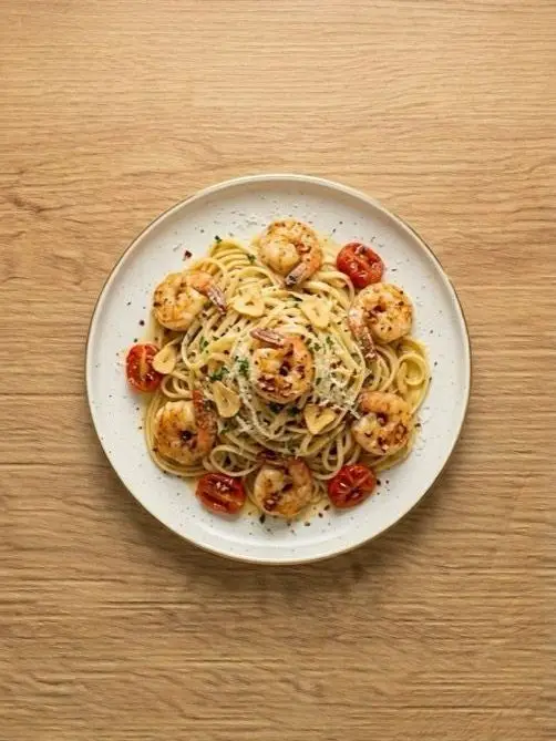 Pasta con Gambas al Ajillo