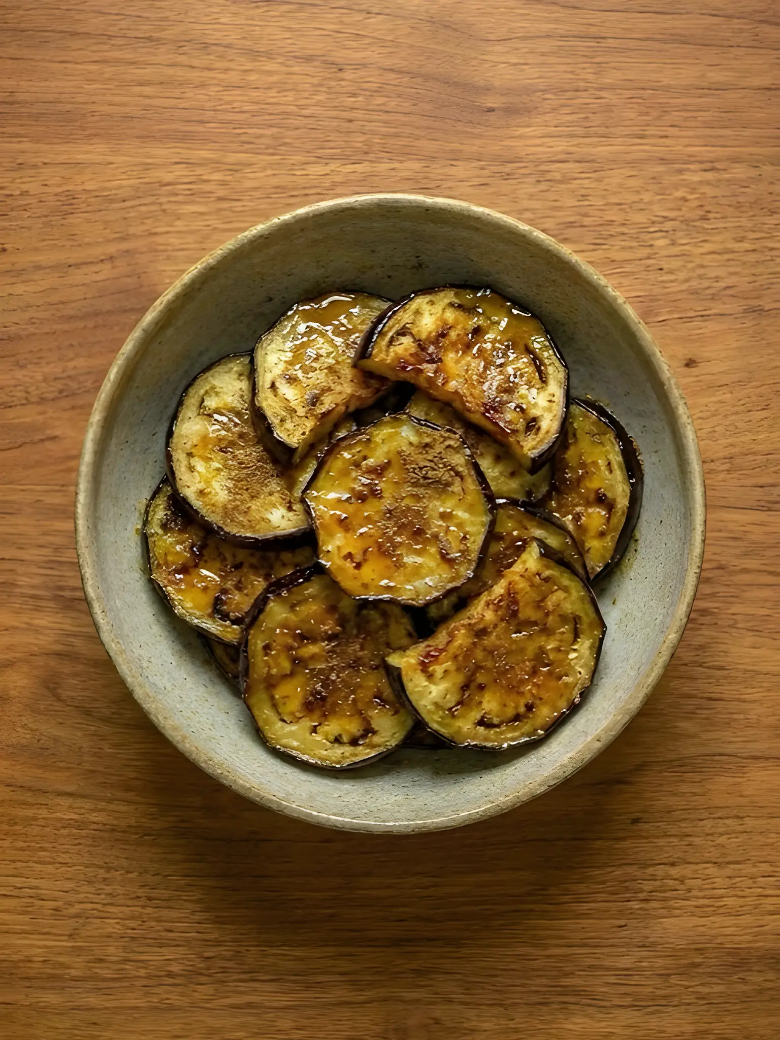 Berenjena con miel al air fryer