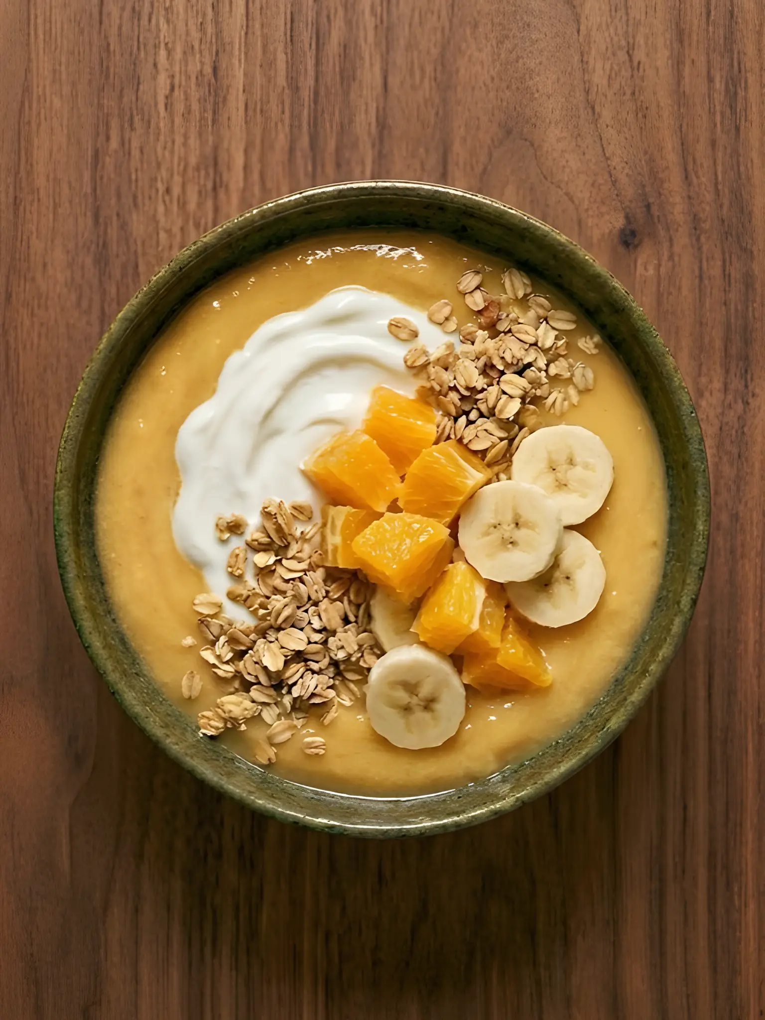 Smoothie bowl de naranja y plátano