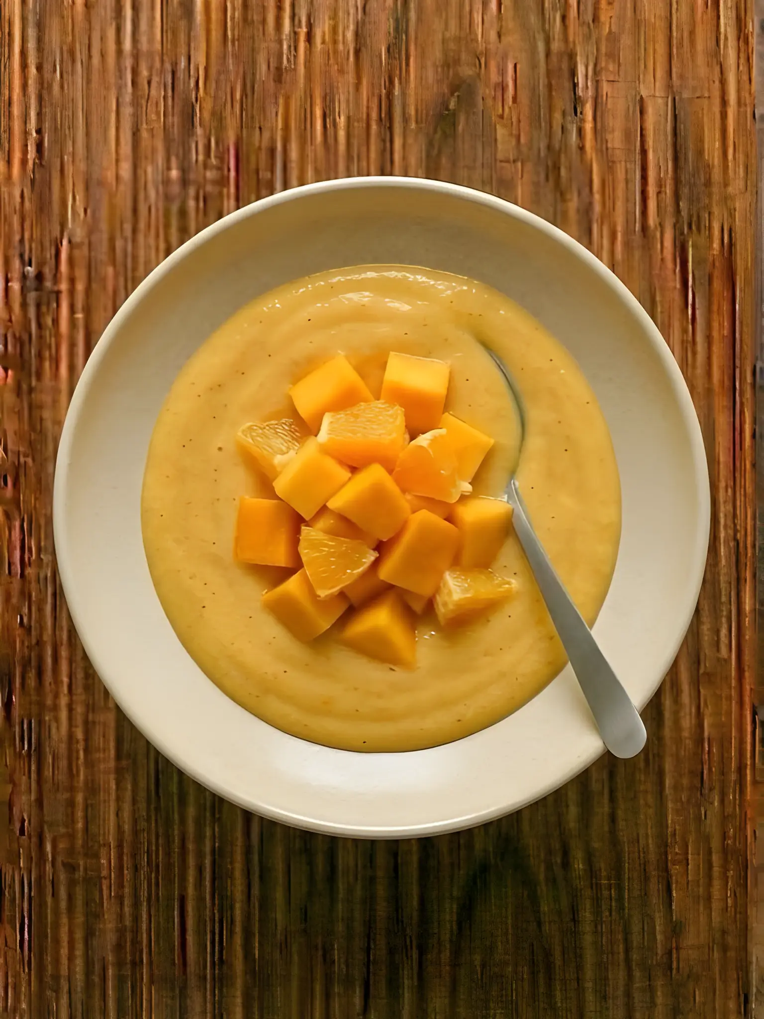 Batido de mango y naranja con leche de avena