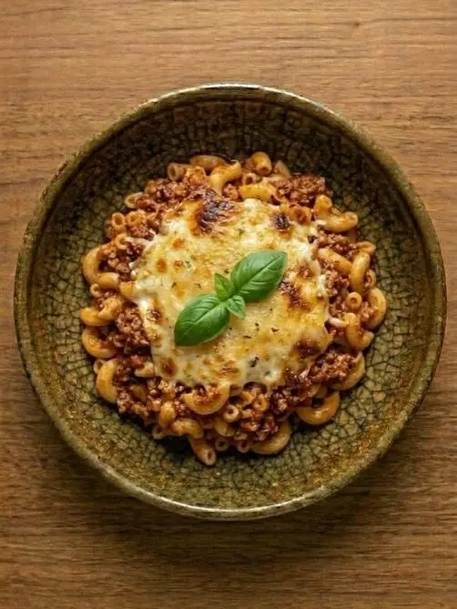 Macarrones con carne a la boloñesa