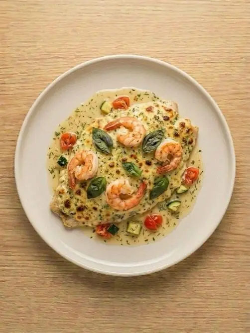 Lenguado al Horno con Gambas