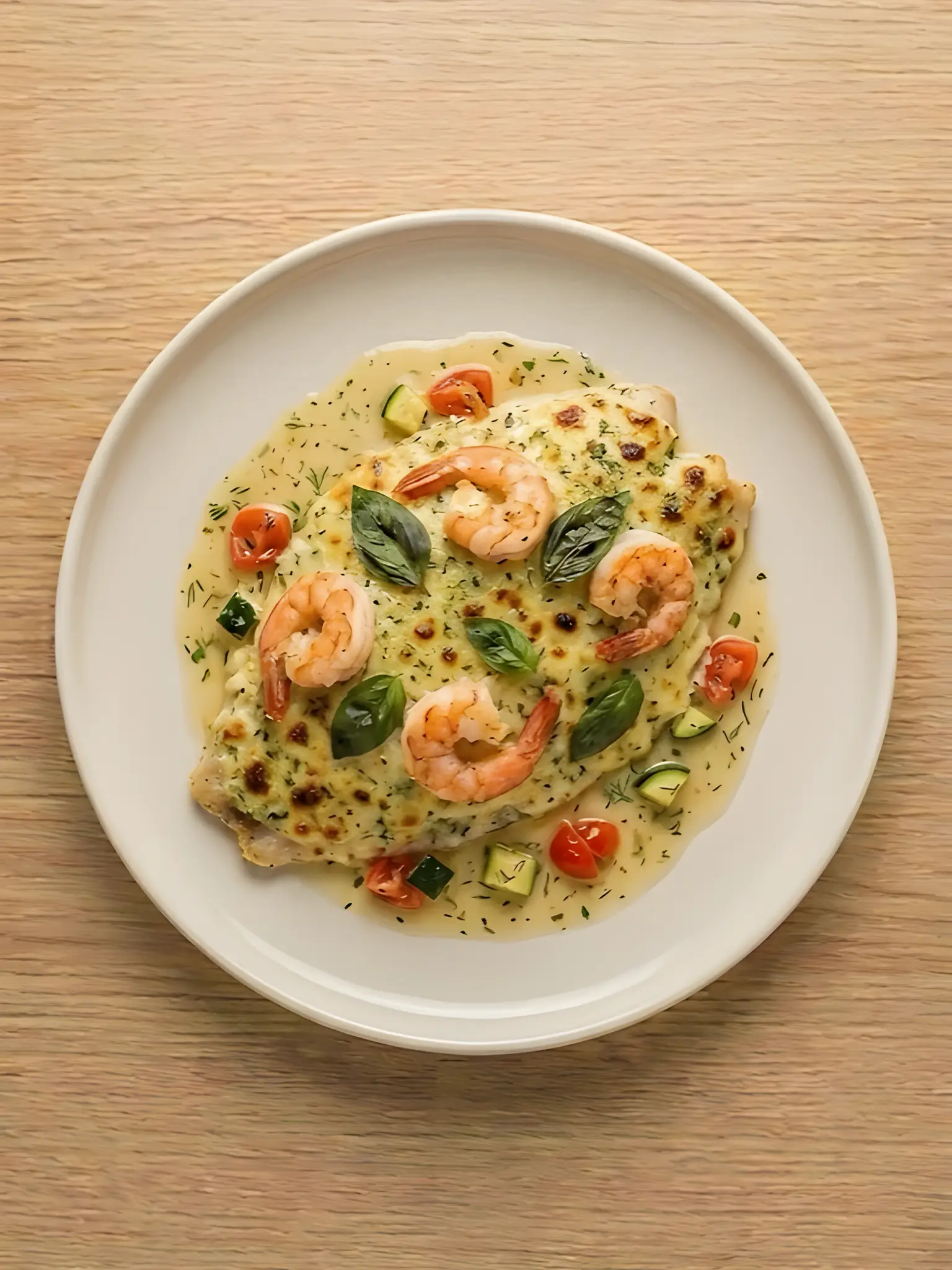 Lenguado al Horno con Gambas