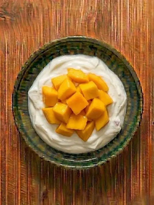 Yogur griego con mango