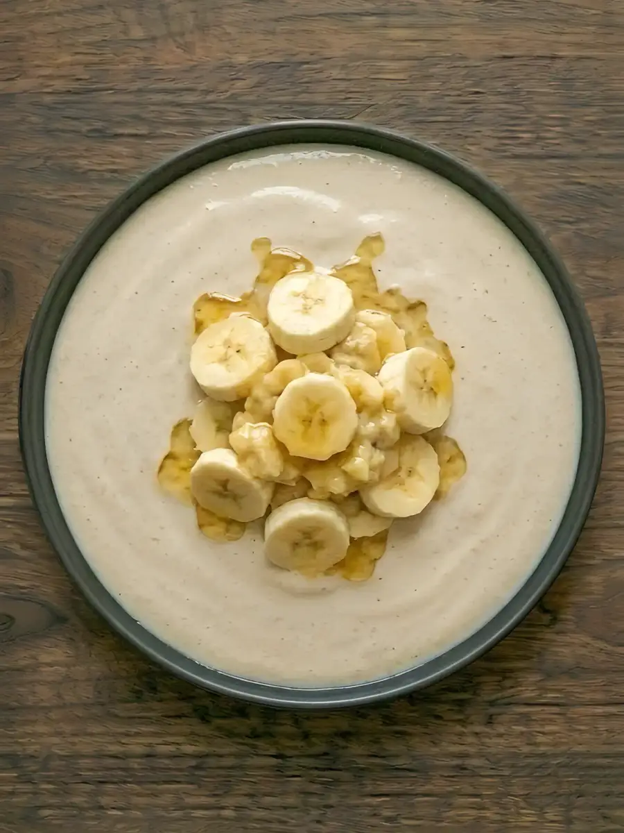 Foto de Batido de leche, avena y plátano