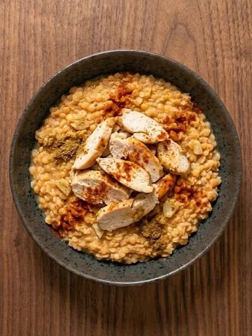 Lentejas con pollo en 20 minutos