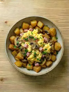 Revuelto de Setas y Jamón