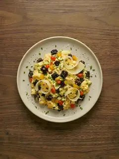 Revuelto de Morcilla y Pimientos