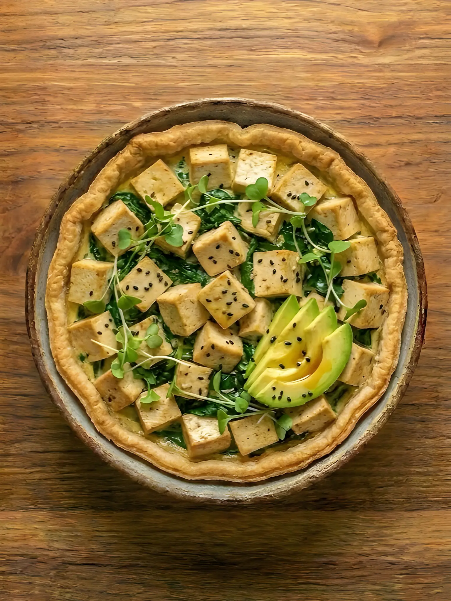 Tarta de Tofu y Espinacas