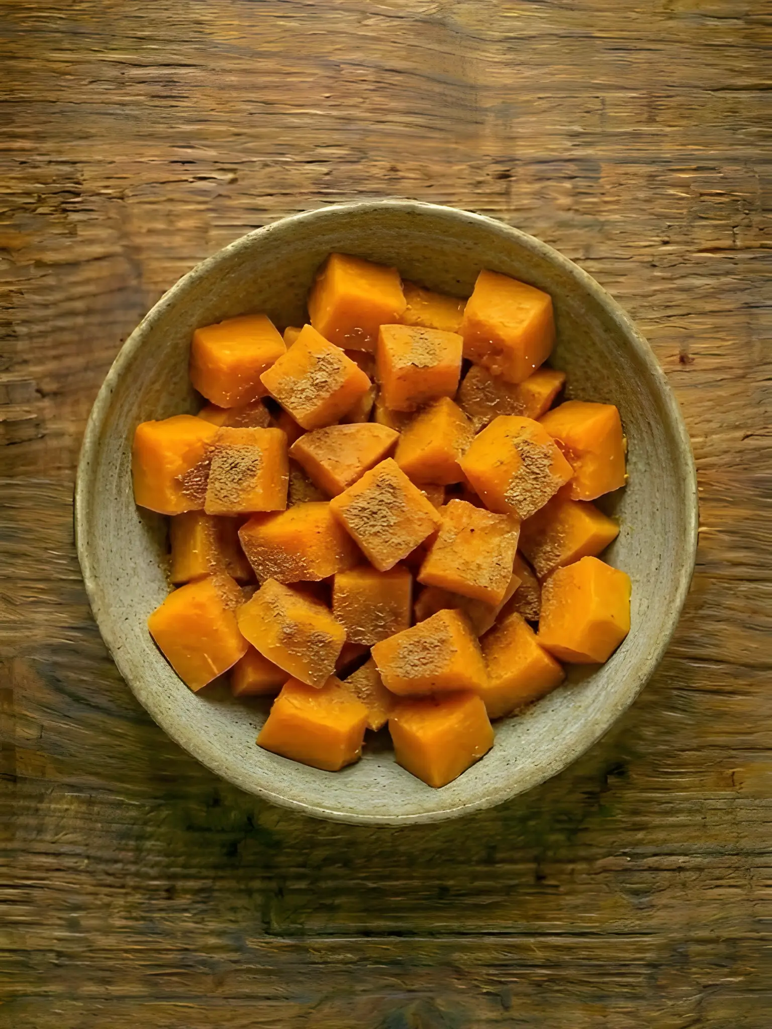 Calabaza al vapor en microondas