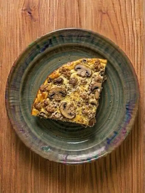 Frittata de champiñones y pavo