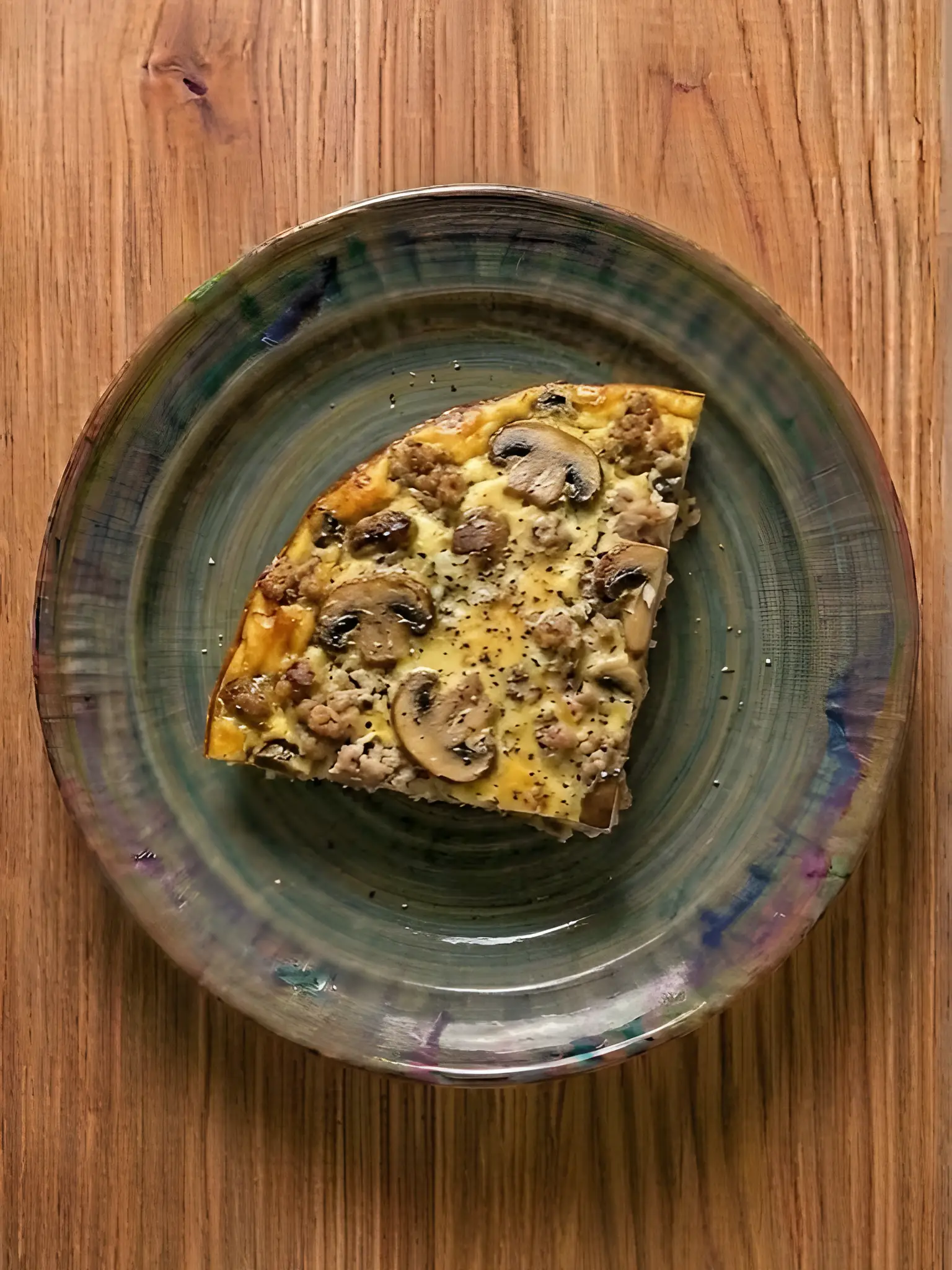 Frittata de champiñones y pavo