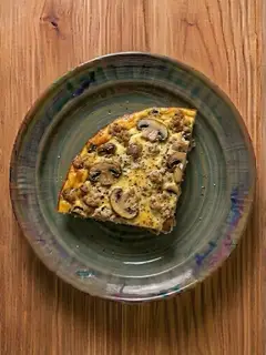 Frittata de champiñones y pavo