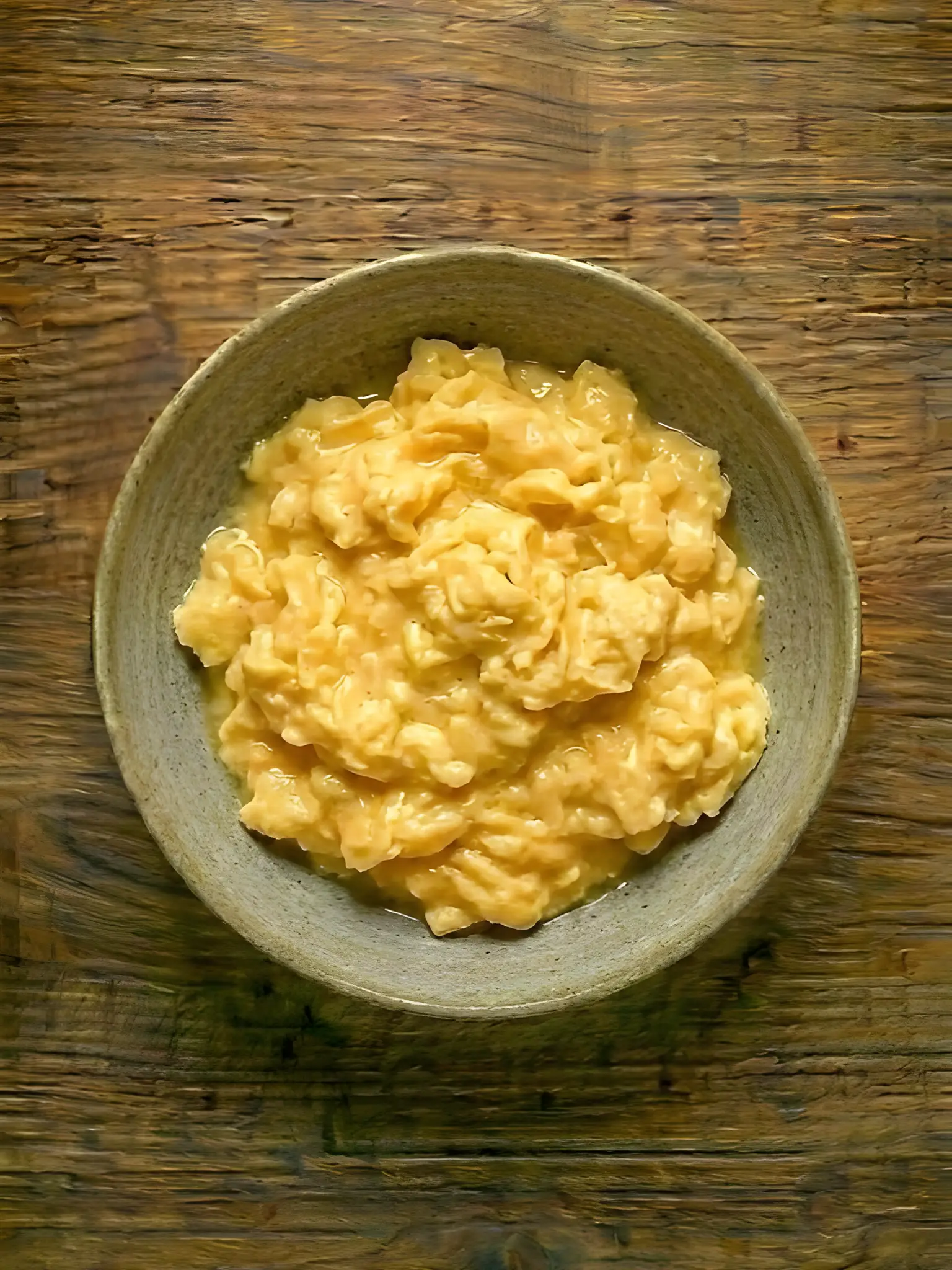 Huevos revueltos cremosos al microondas