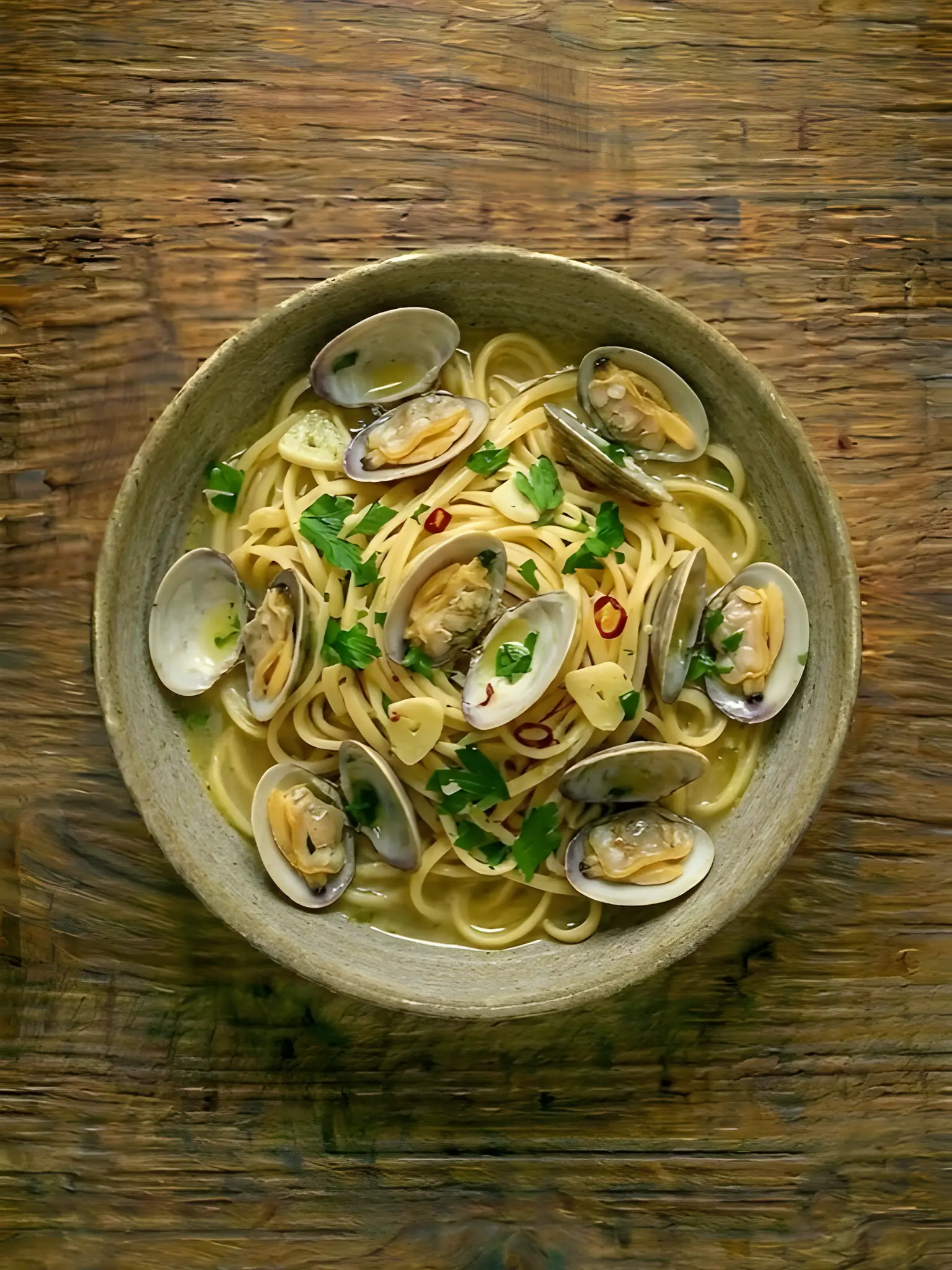 Pasta con Almejas al Estilo Vongole