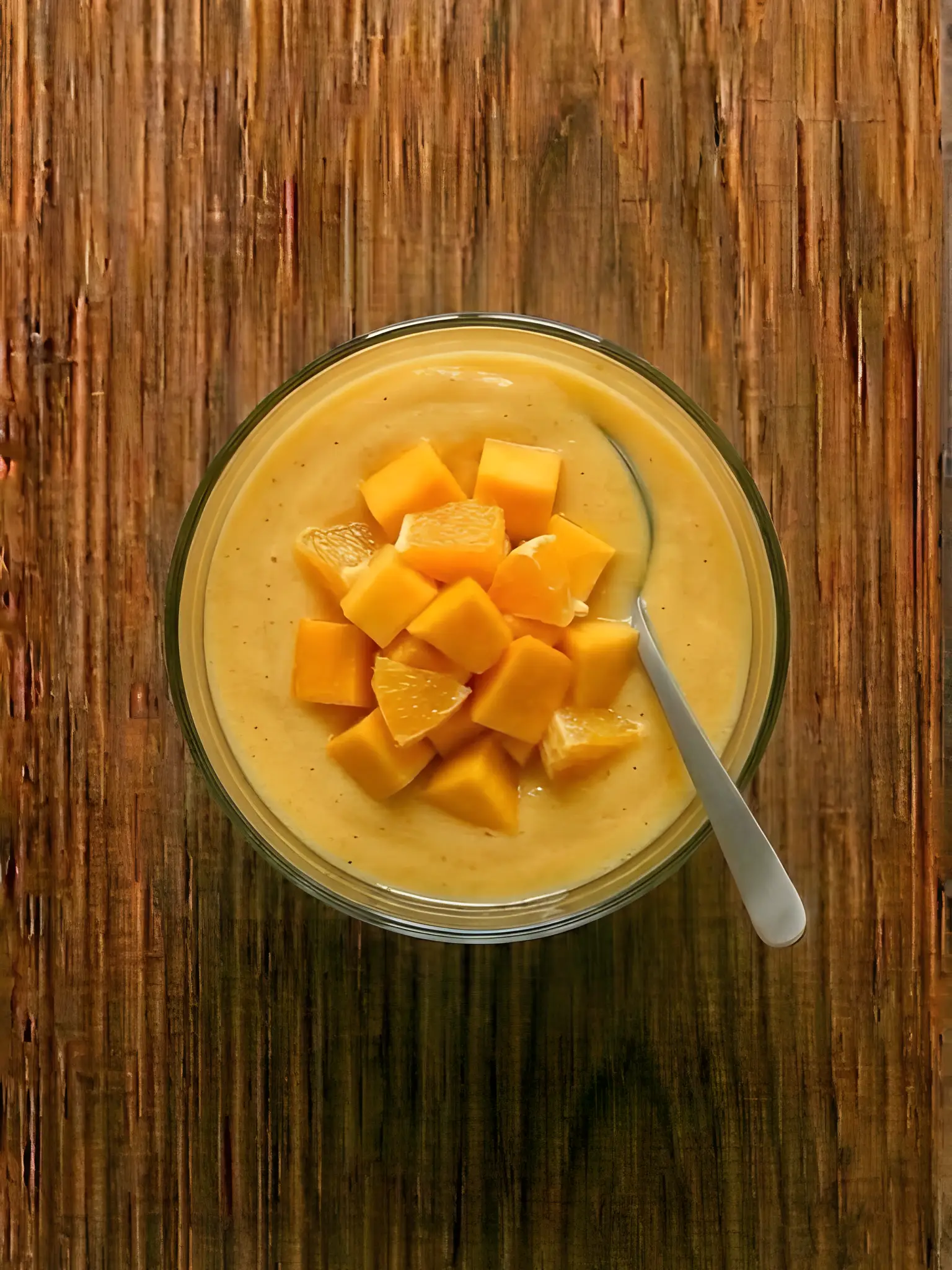 Batido de mango y naranja con leche
