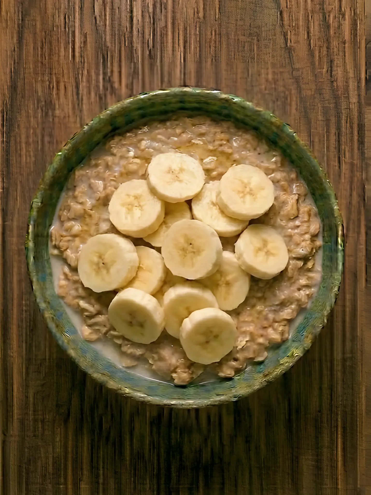 Porridge de avena con plátano con leche de avena
