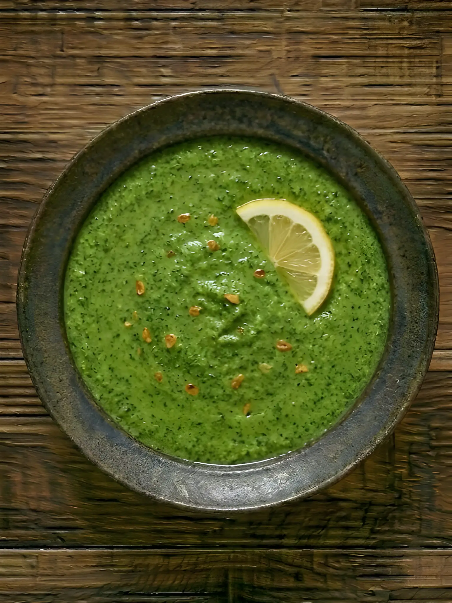 Crema de brócoli con ajo y limón