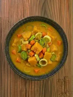 Crema de calabaza al curry