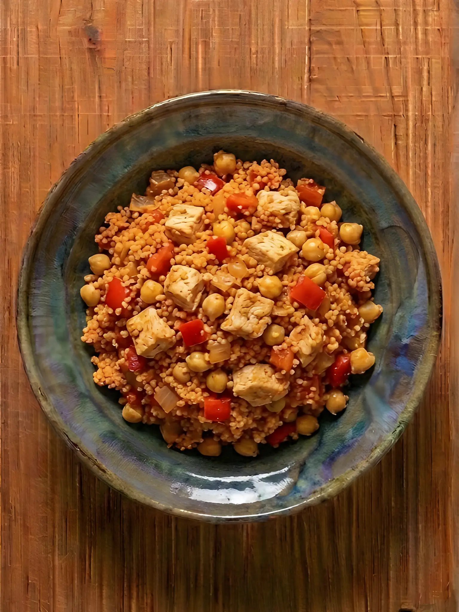 Cuscús con pavo y garbanzos