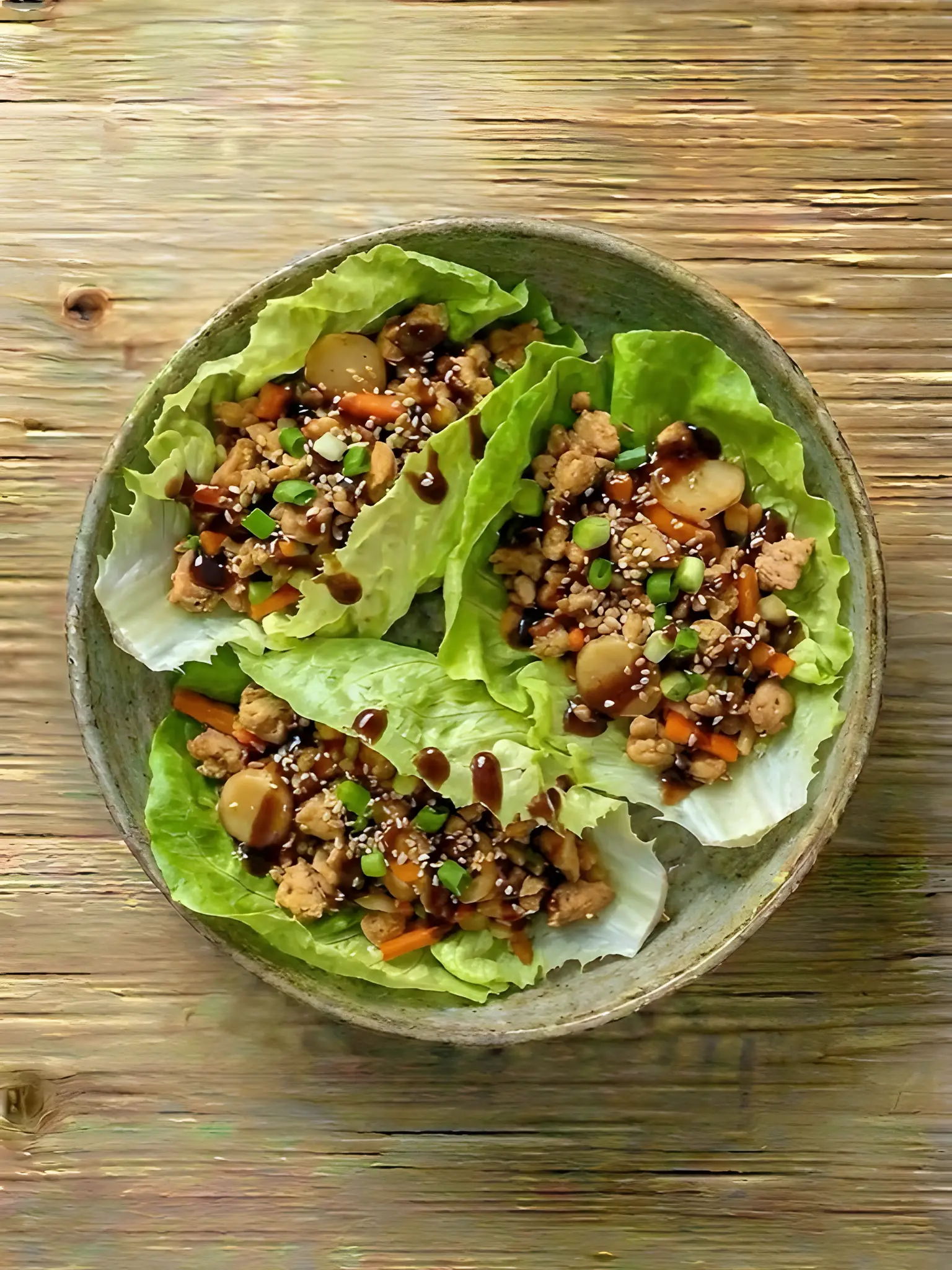 Wraps de Lechuga con Pollo