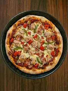 Pizza mediterránea de atún