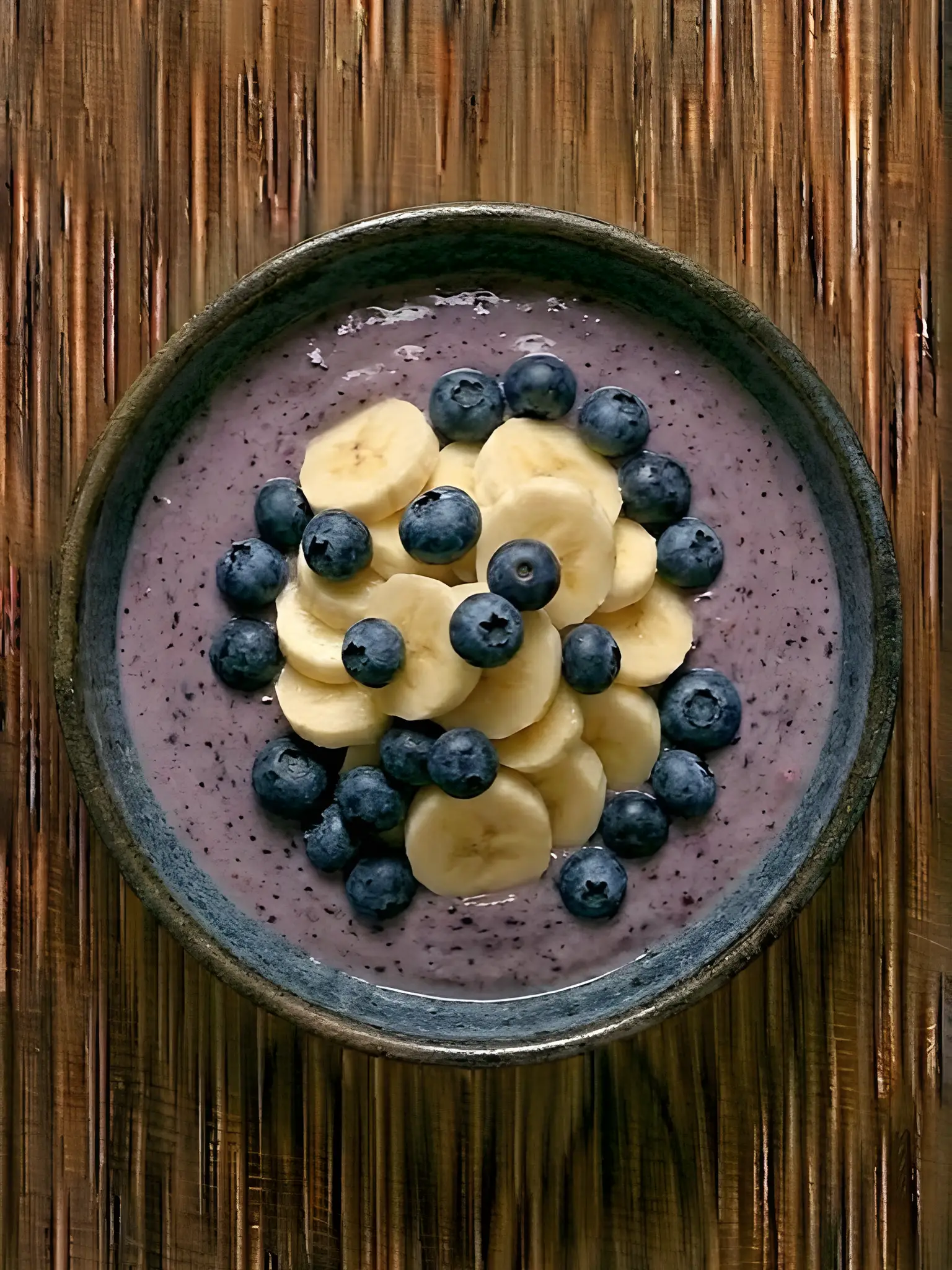Batido de arándanos y plátano con leche