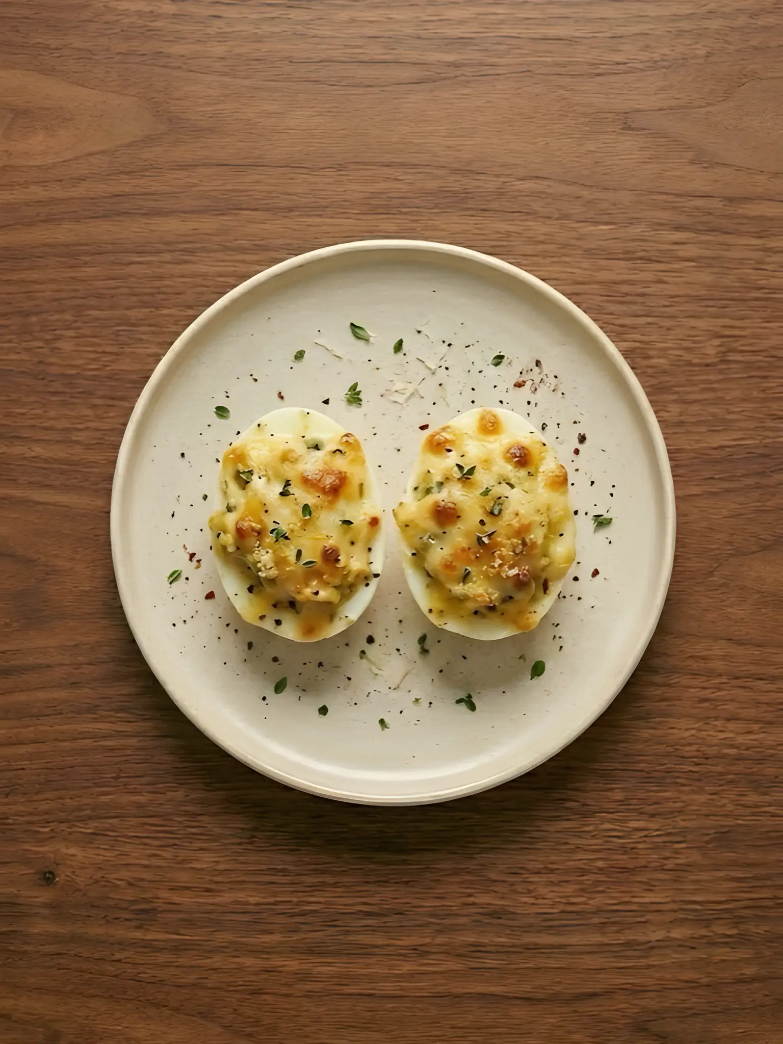 Huevos Rellenos Gratinados