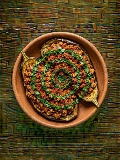 Berenjena Rellena Vegana