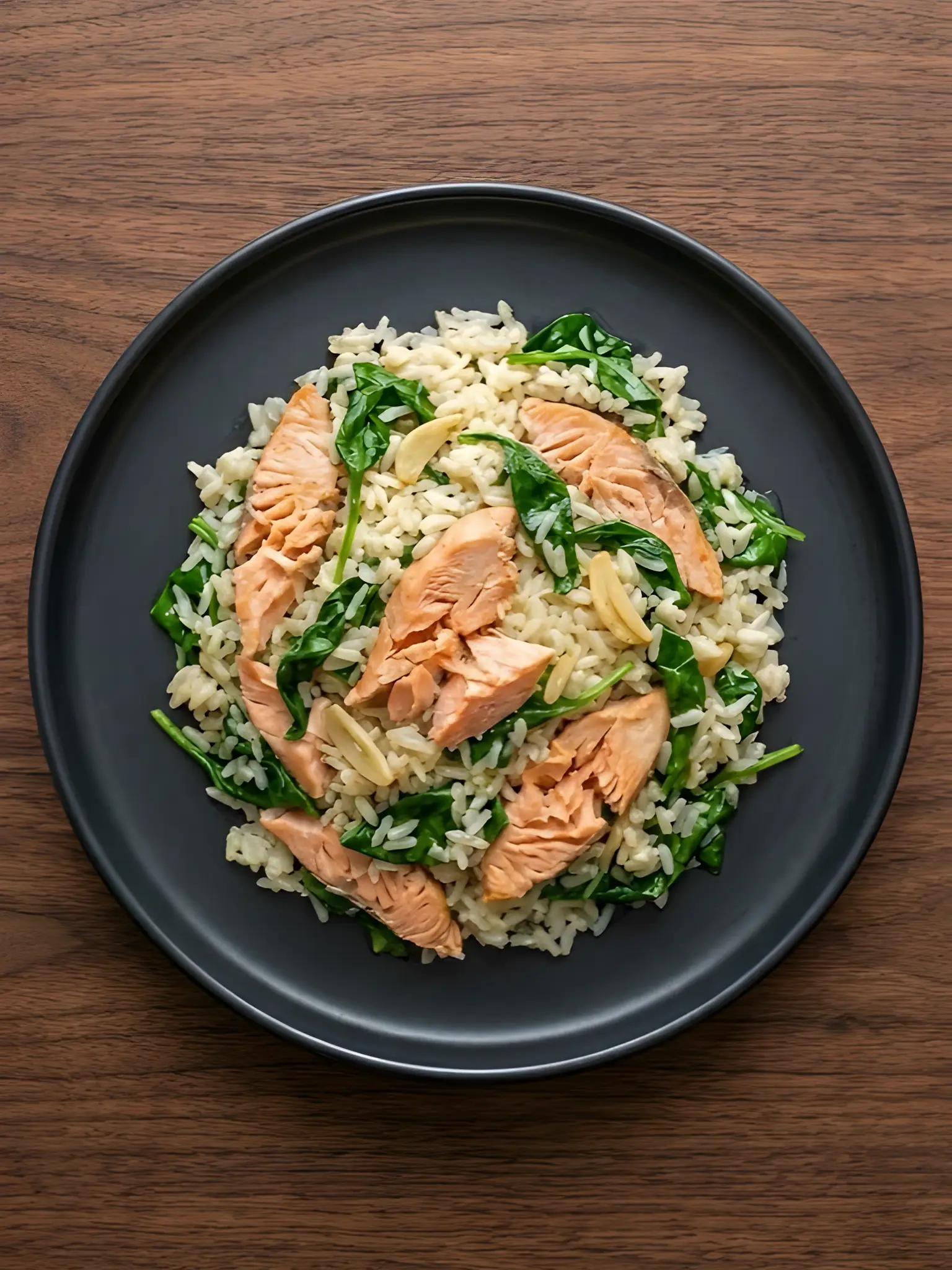 Arroz con ternera picada y champiñones