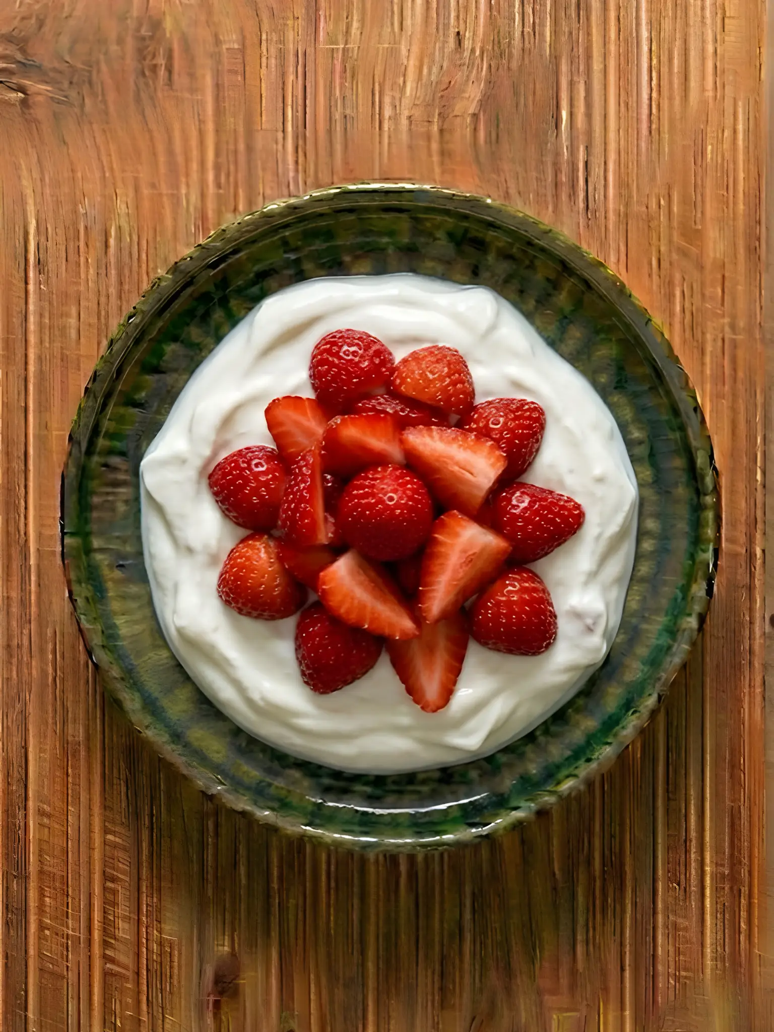 Yogur griego con fresas