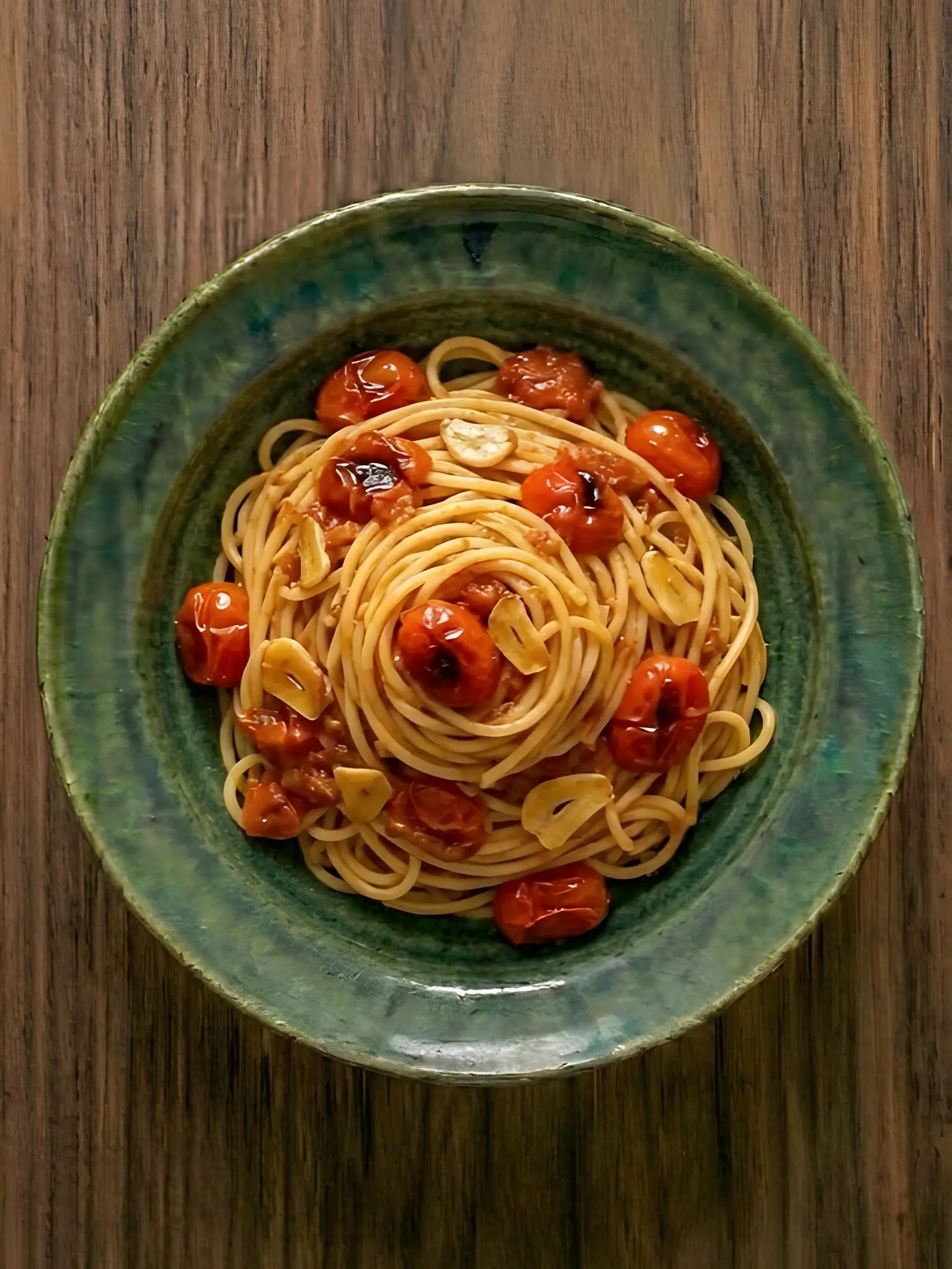 Pasta con salsa de tomate cherry casera
