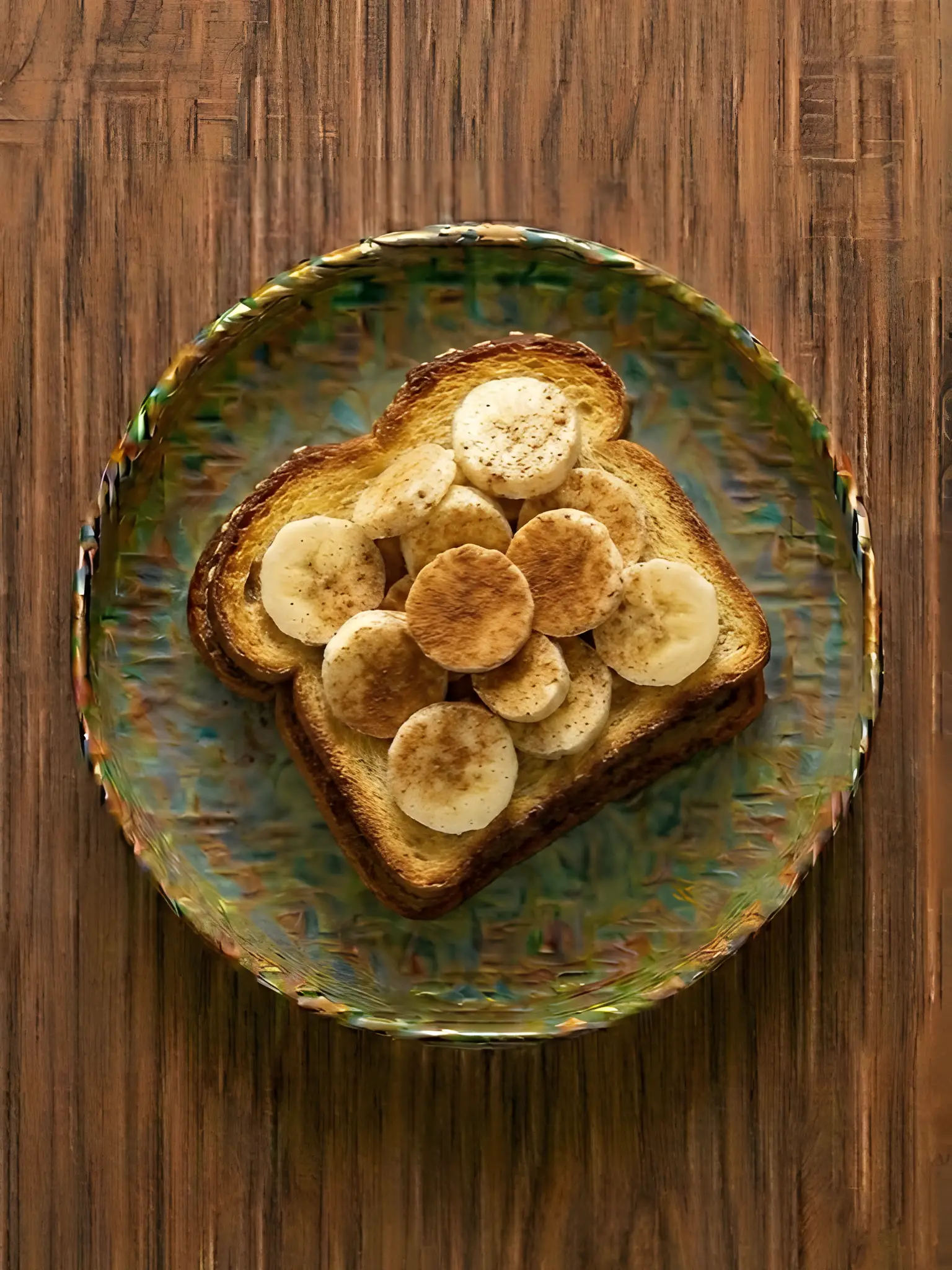 Tostada de pan brioche con plátano y canela
