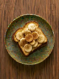 Tostada de pan brioche con plátano y canela