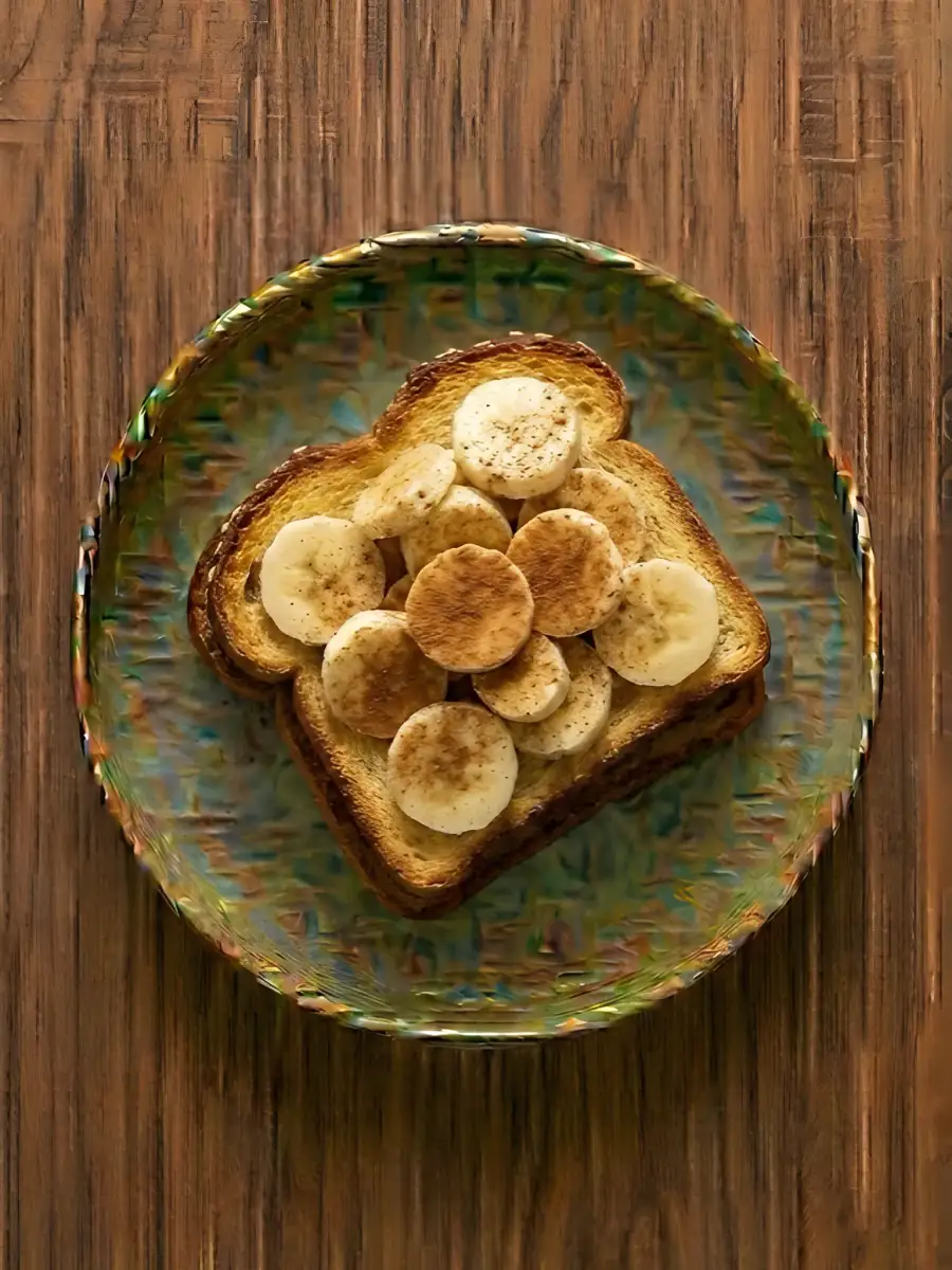 Foto de Tostada de pan brioche con plátano y canela