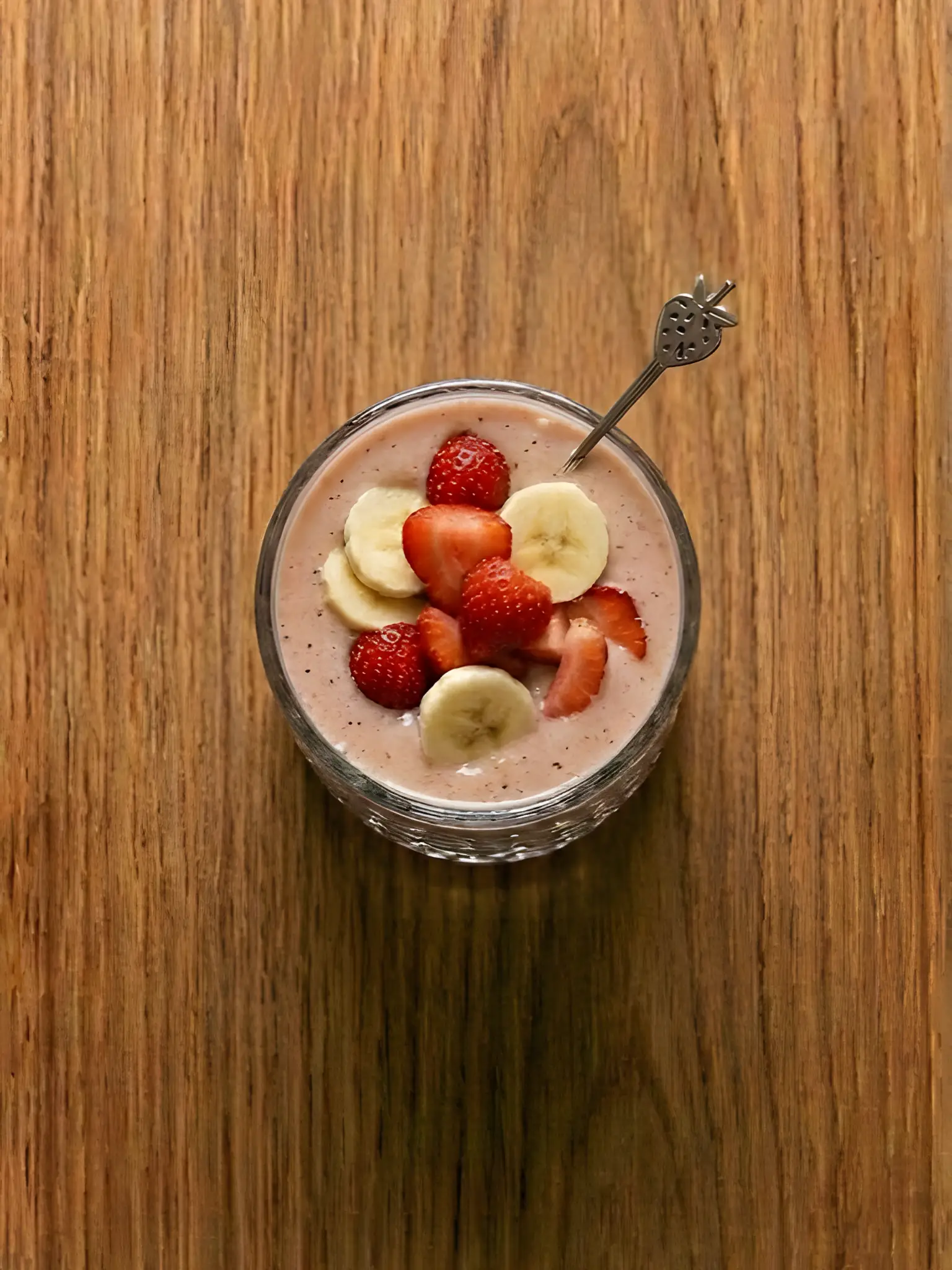 Batido de fresa y plátano con yogur