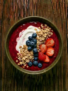 Smoothie bowl de frutos rojos