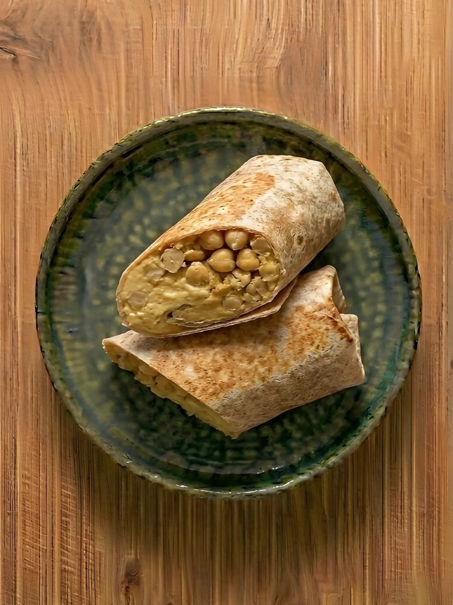 Wrap de hummus y garbanzos