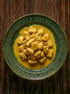 Pollo al curry rapido con leche de coco