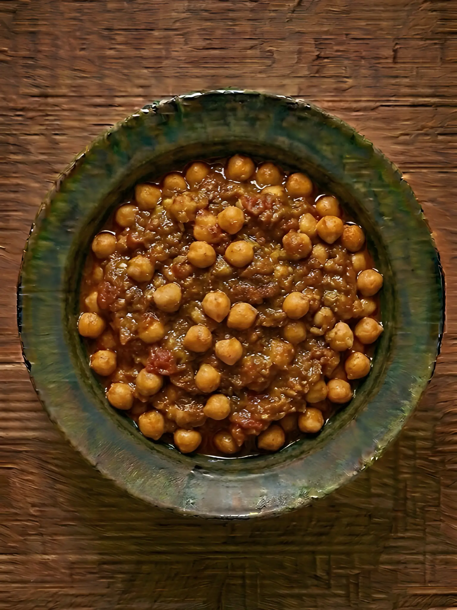 Garbanzos con tomate y comino al microondas
