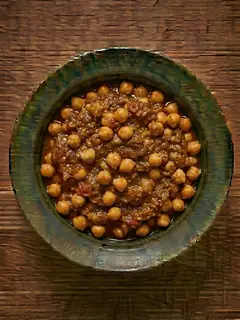 Garbanzos con tomate y comino al microondas