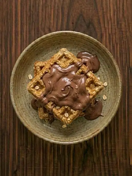 Gofres de avena con crema de cacao