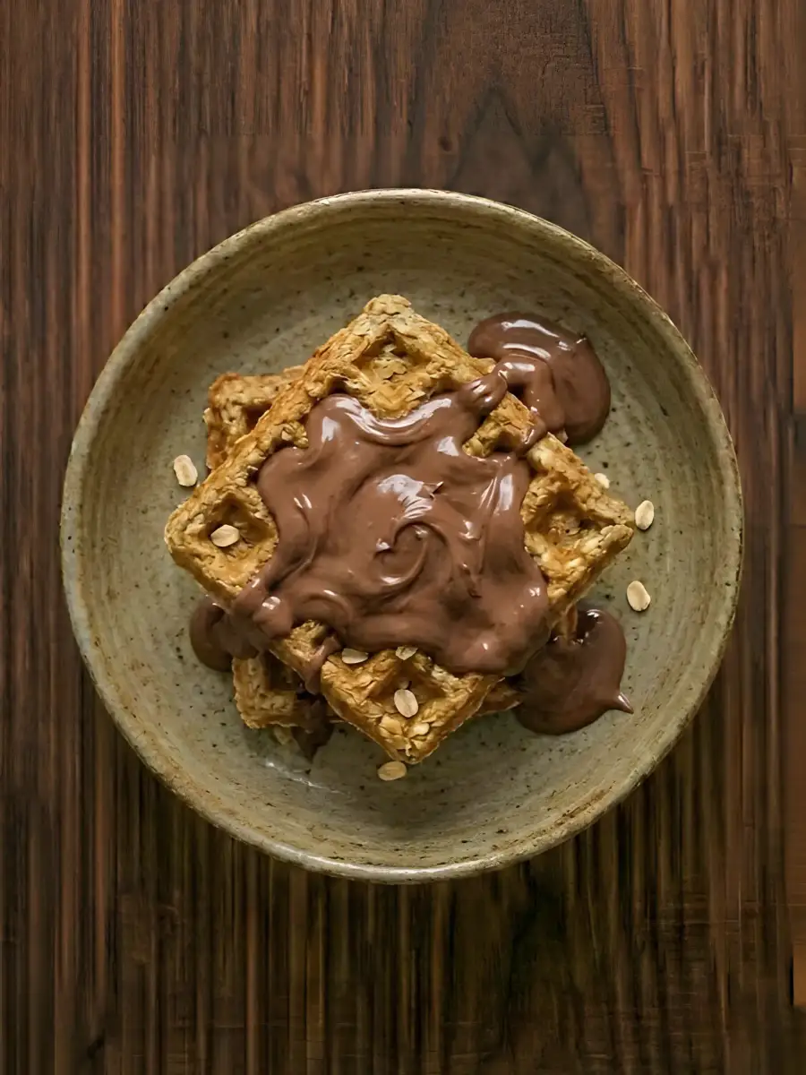 Foto de Gofres de avena con crema de cacao