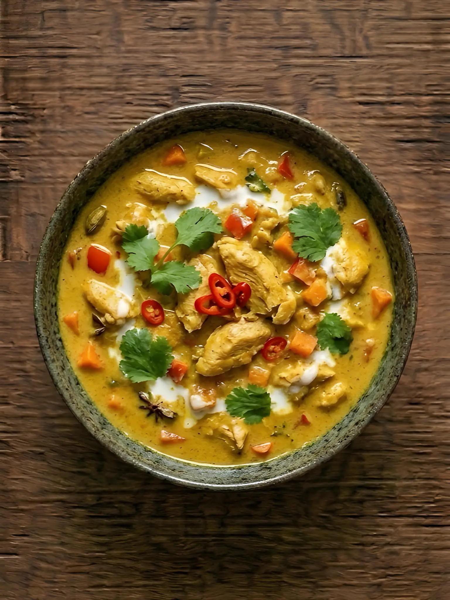 Curry de Pollo con Leche de Coco