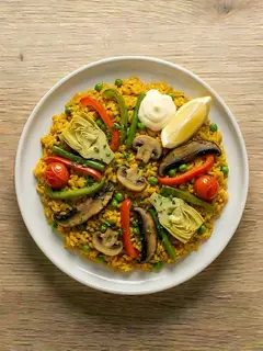 Paella de Verduras y Setas