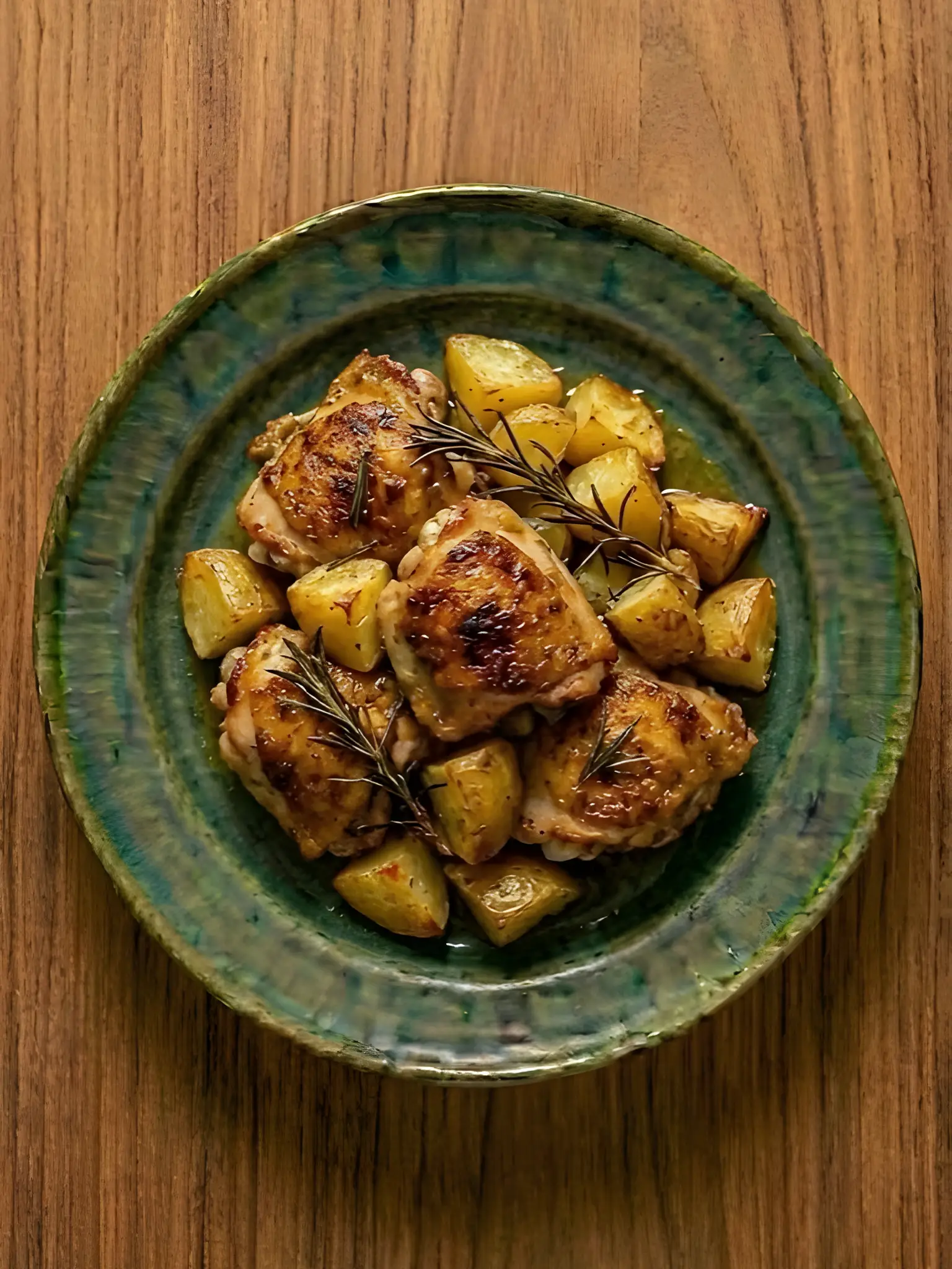 Pollo con patatas al horno estilo asado rapido