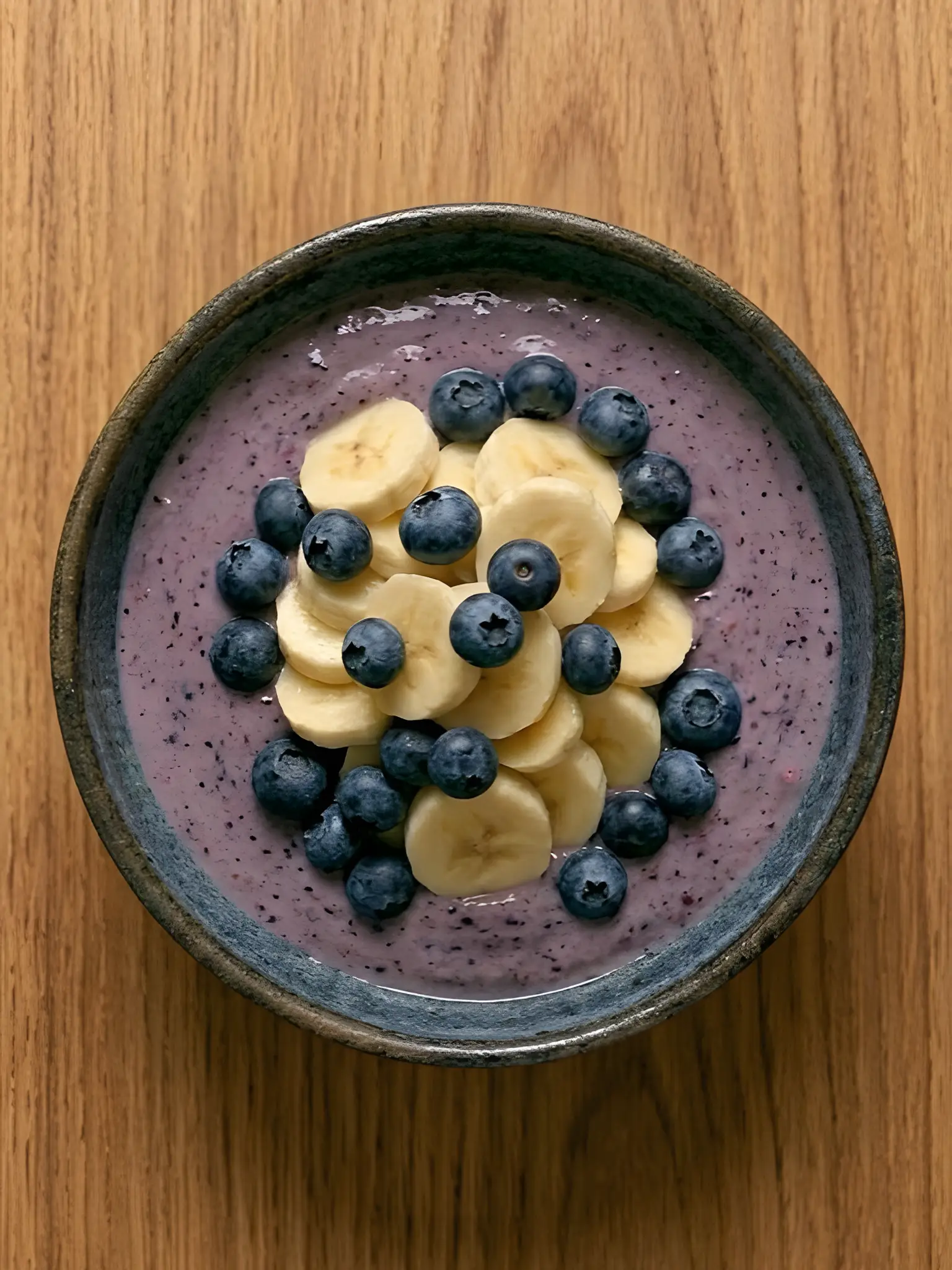 Batido de arándanos y plátano con leche de avena