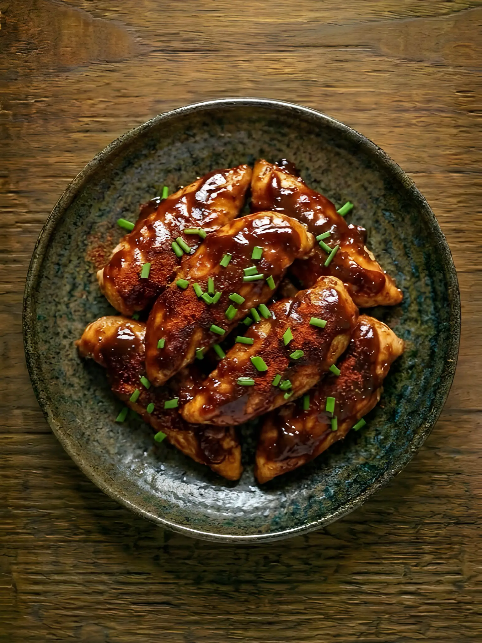 Tiras de Pollo con Salsa BBQ